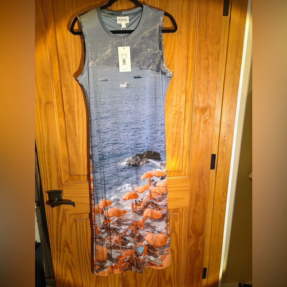 ROAME Coastal Photo Tank Midi Dress NWT Sz 10